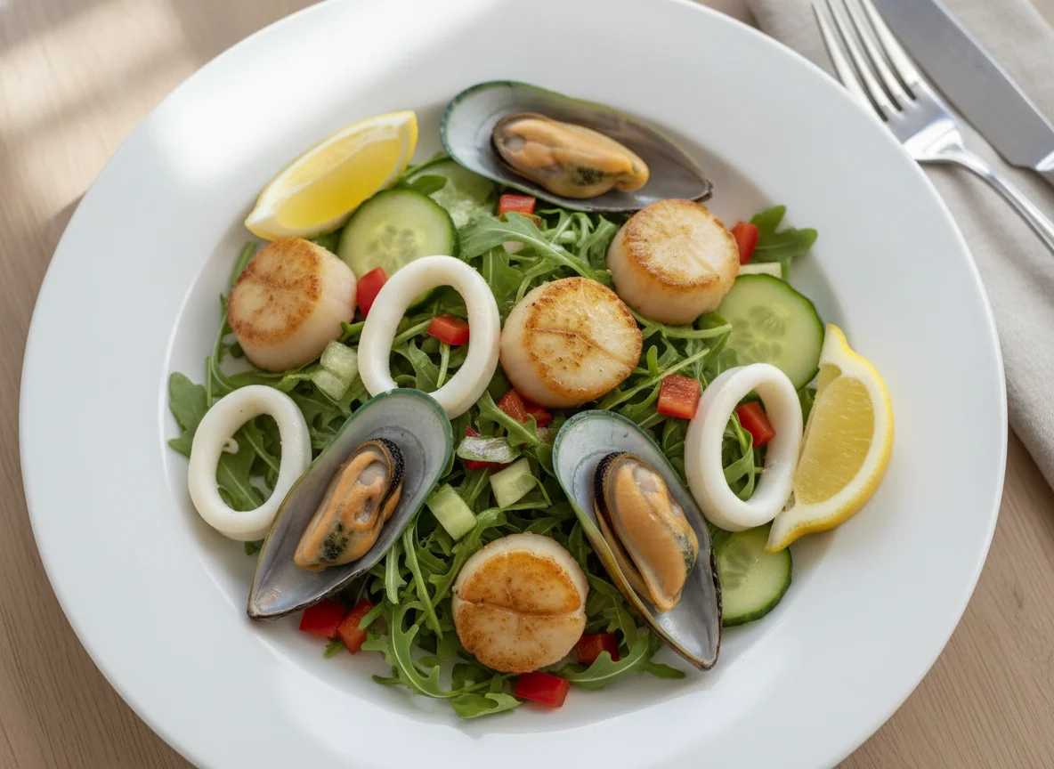Seafood Salad with Mussels and Squid photo