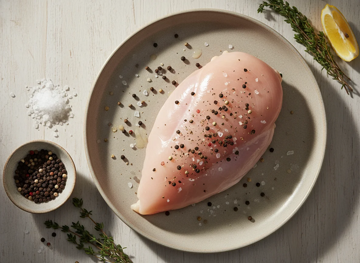 Seasoned Raw Chicken Breast photo
