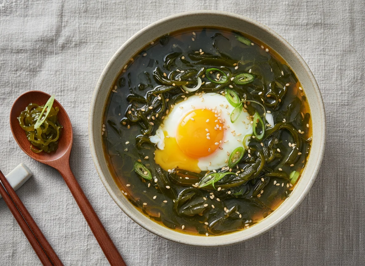 Seaweed Soup with Egg photo
