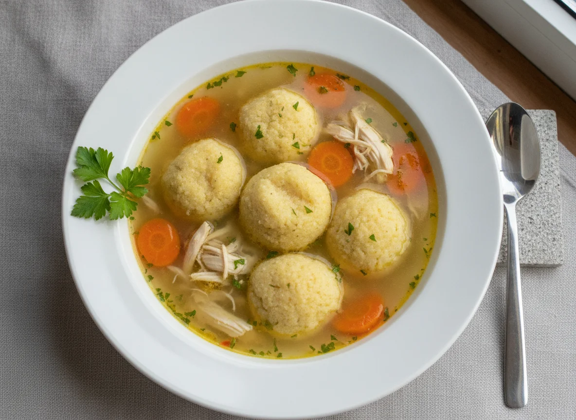 Semolina dumpling soup (Supa de galuste) photo