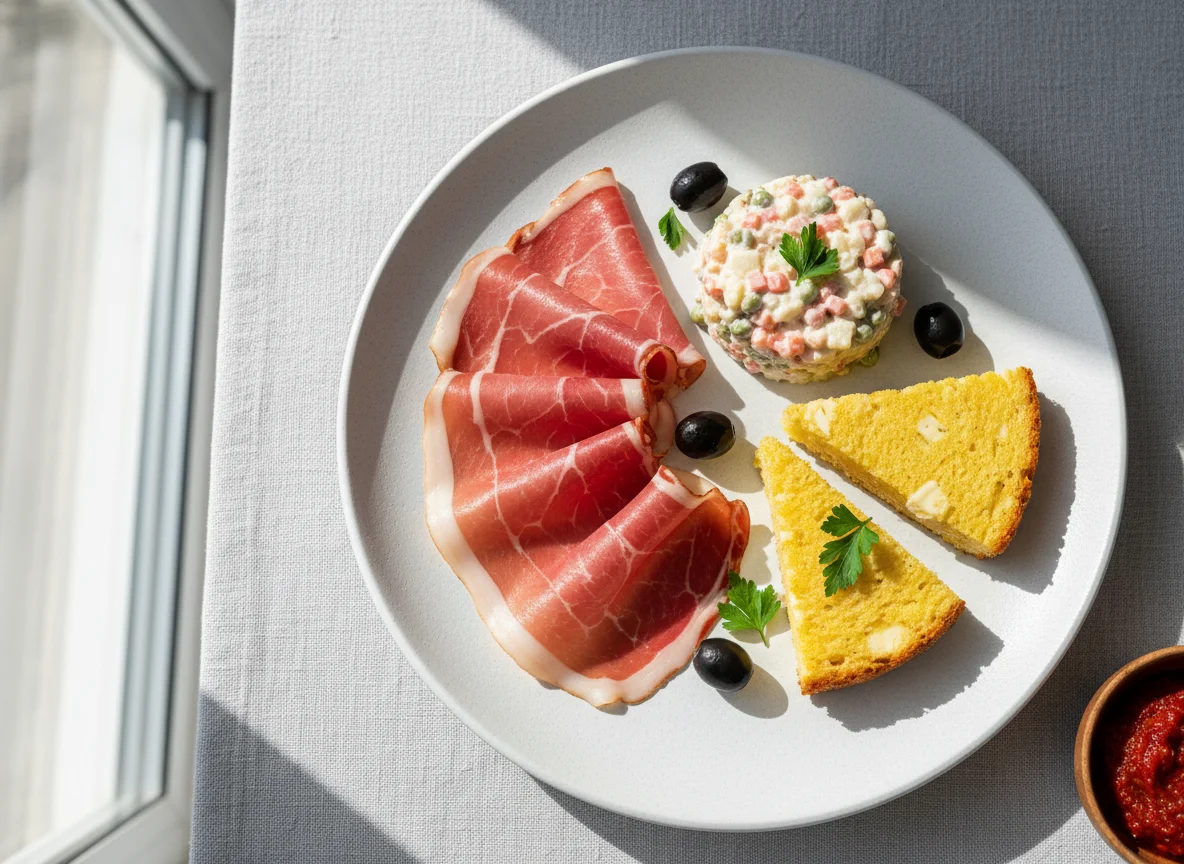 Serbian Appetizer Plate photo