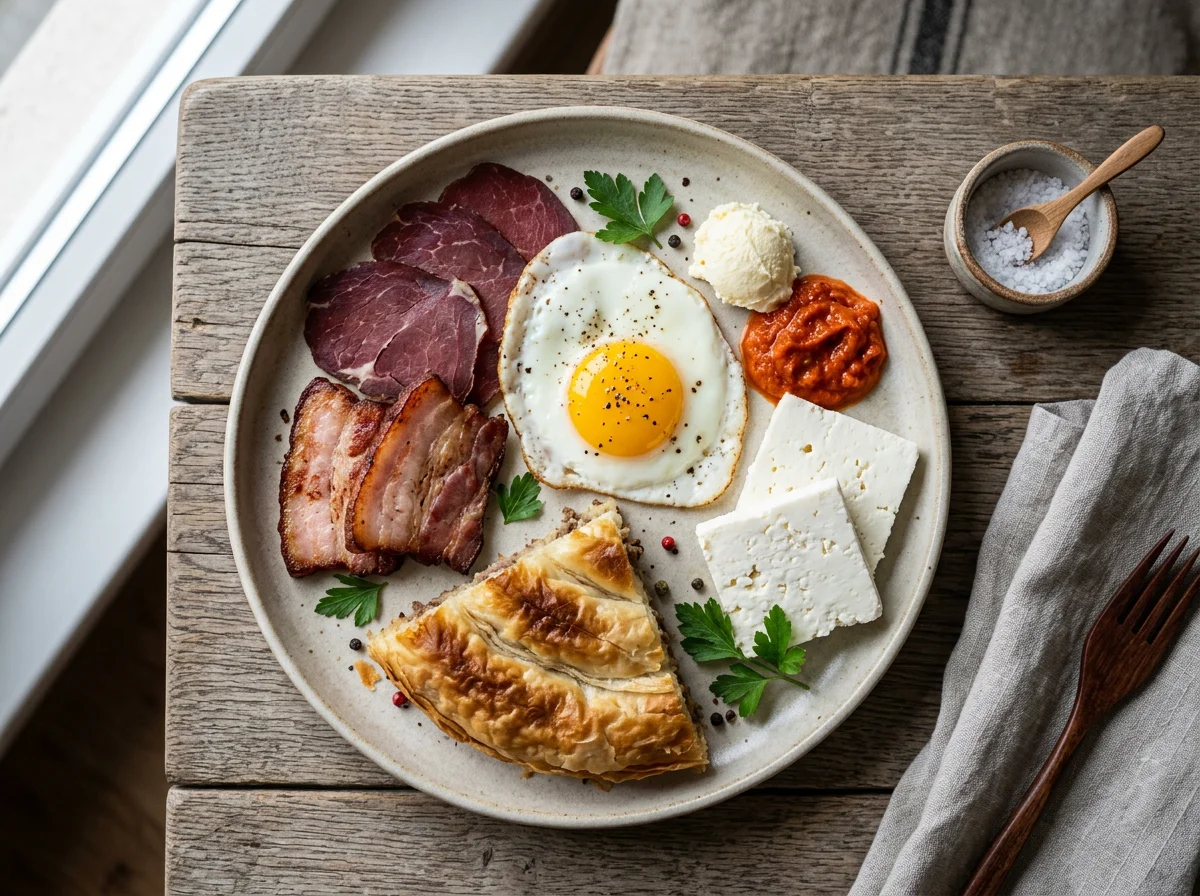 Serbian Breakfast Platter photo