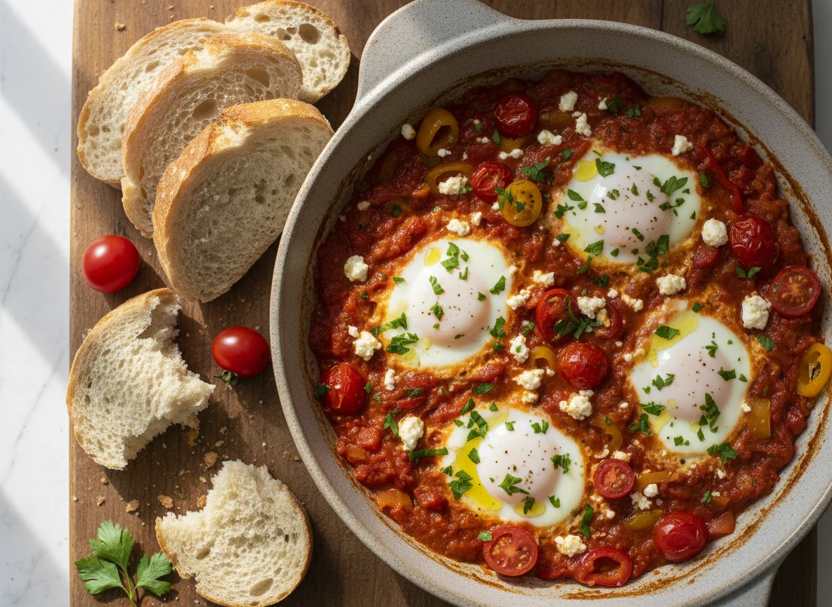 Shakshuka with Bread photo