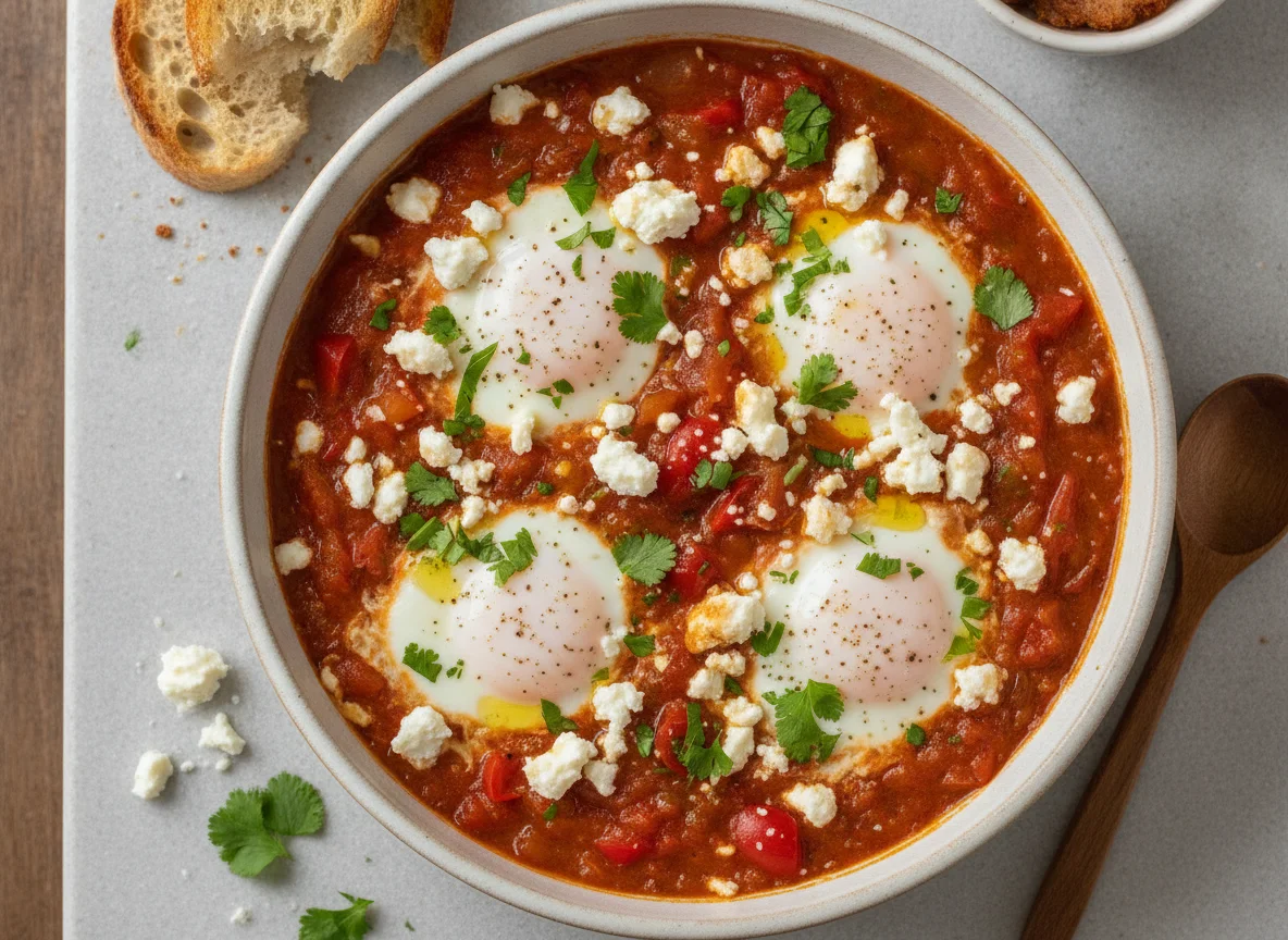 Shakshuka with Feta Cheese photo
