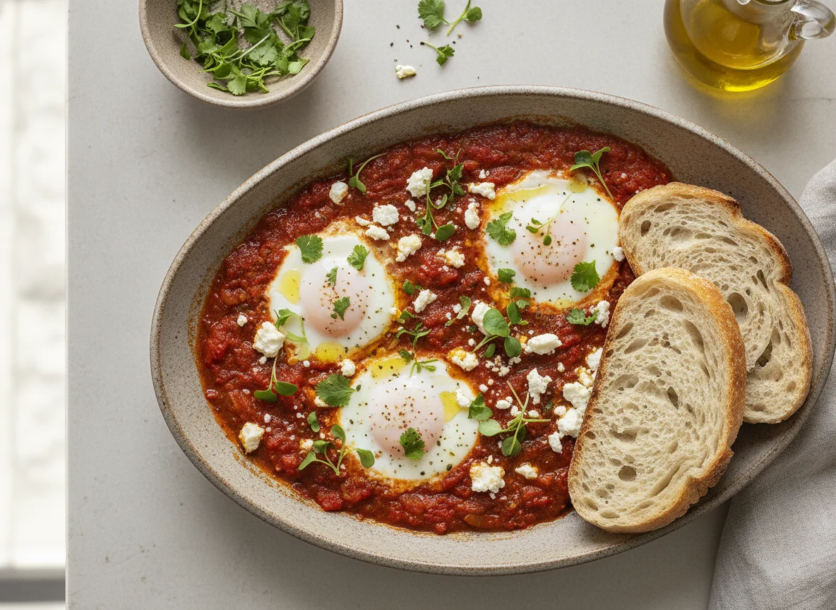 Shakshuka with Sourdough Bread photo