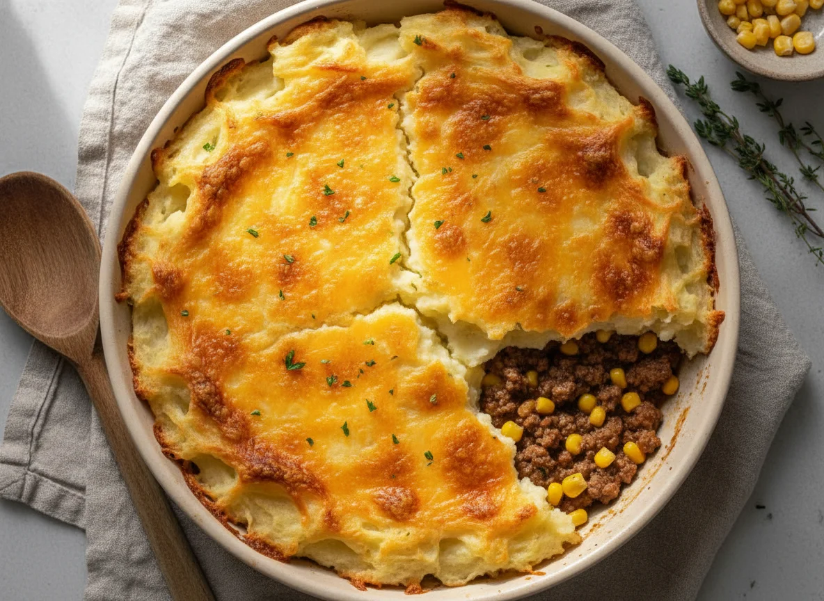 Shepherd's Pie with Cheddar Topping photo