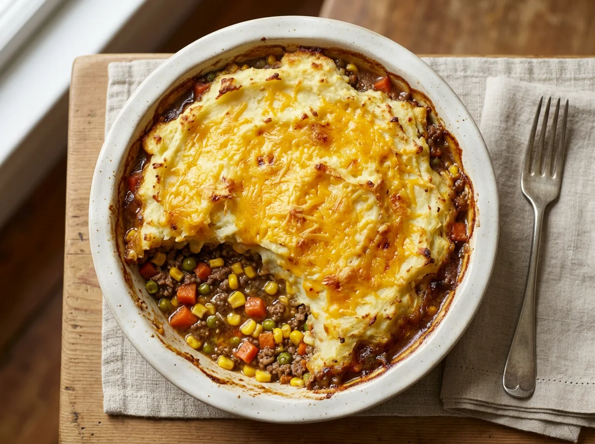 Shepherd's Pie with Corn and Cheese photo