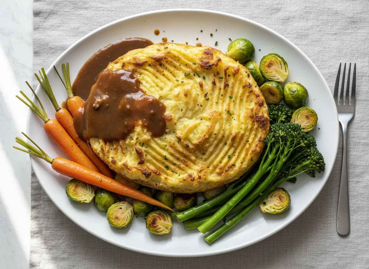 Shepherd's Pie with Vegetables and Gravy photo