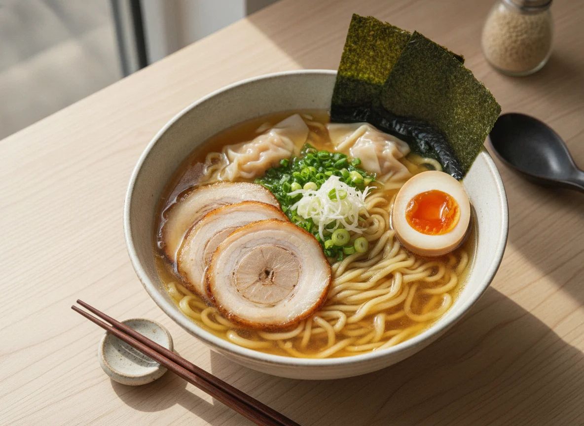 Shio Ramen with Chashu and Ajitsuke Tamago photo