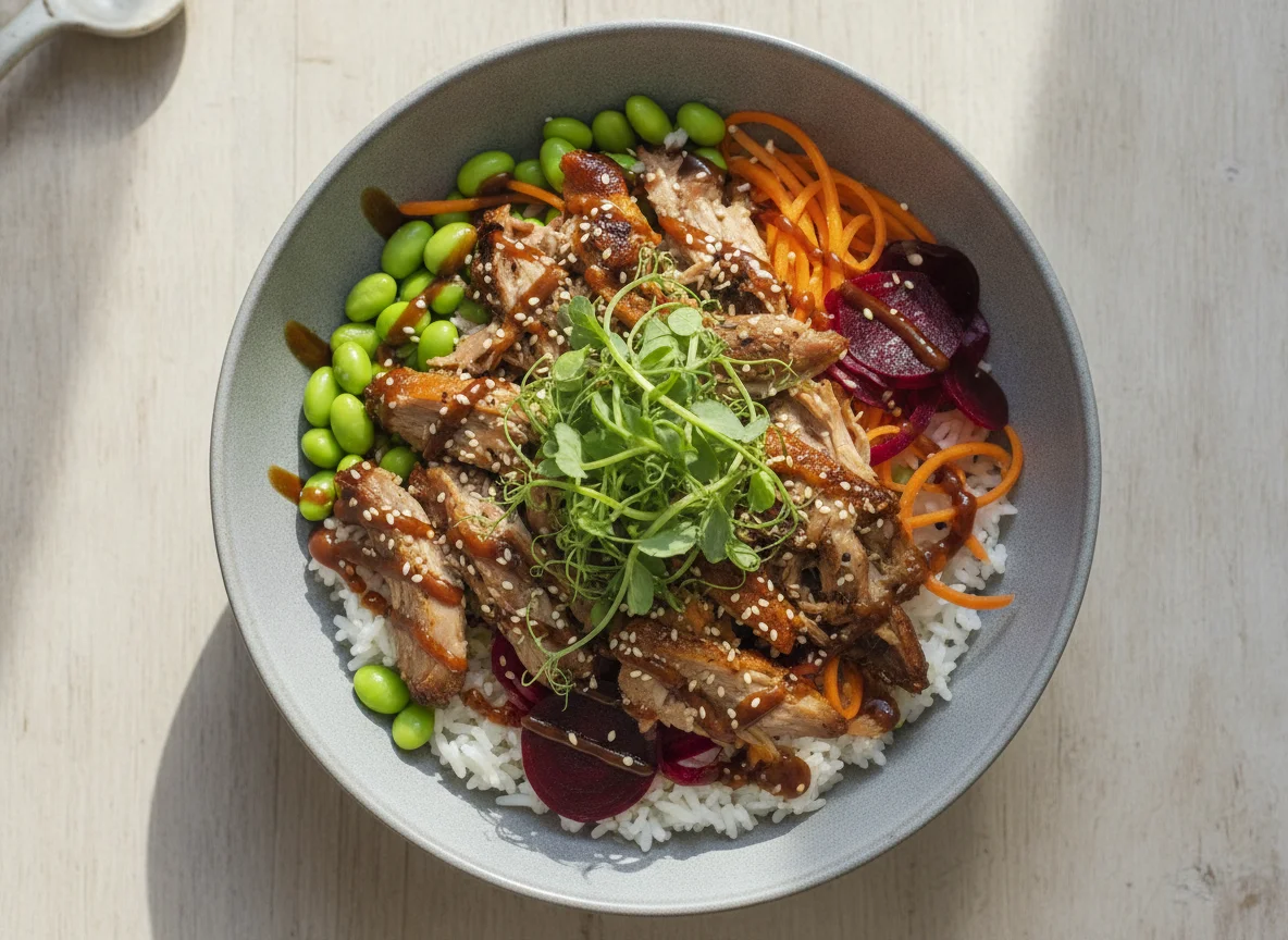 Shredded Duck Poke Bowl photo
