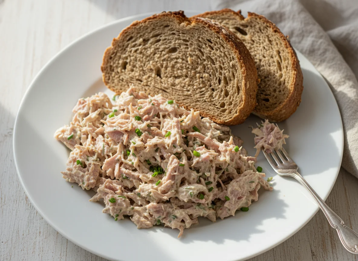 Shredded Ham Salad with Bread photo
