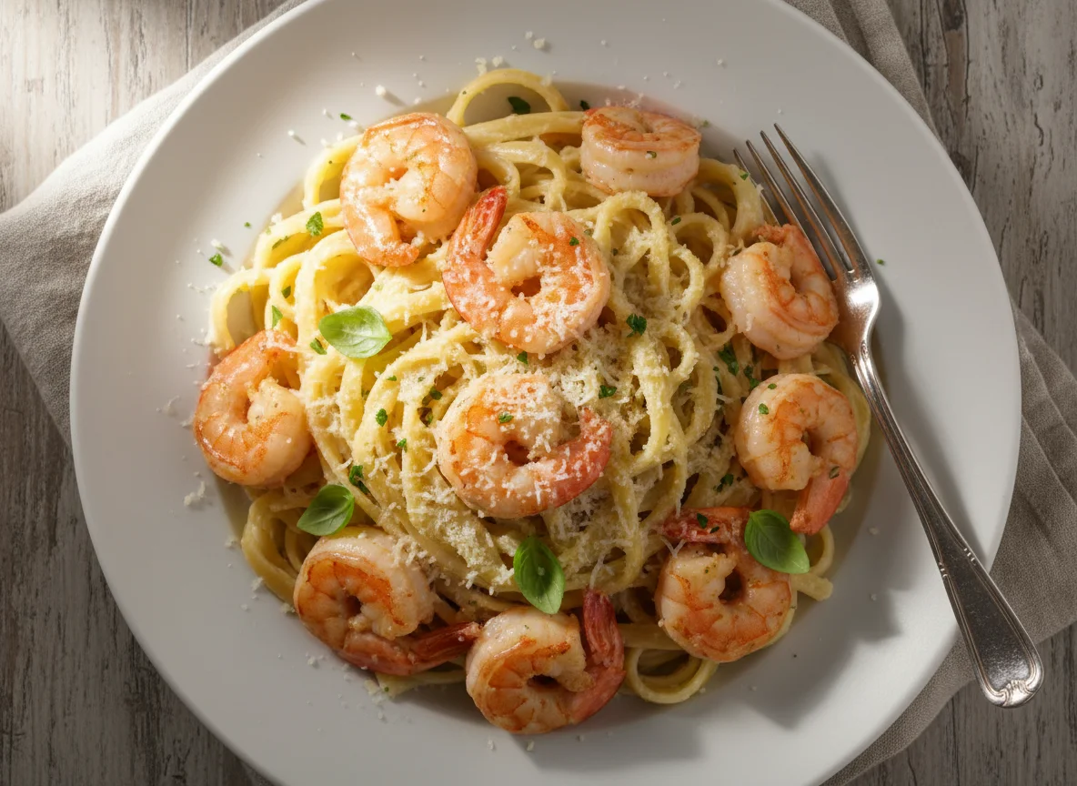 Shrimp Alfredo Pasta photo
