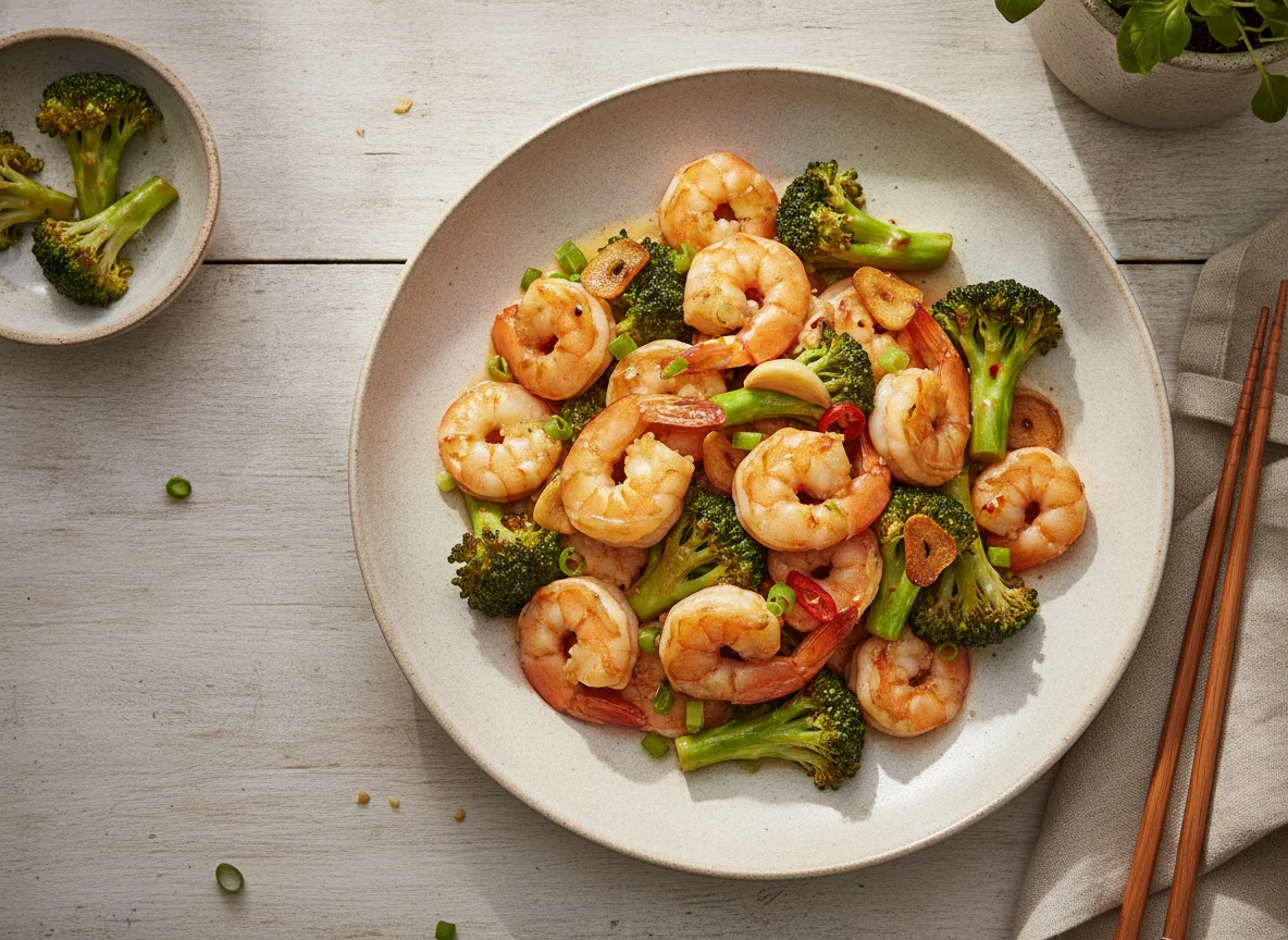 Shrimp and Broccoli Stir-fry photo