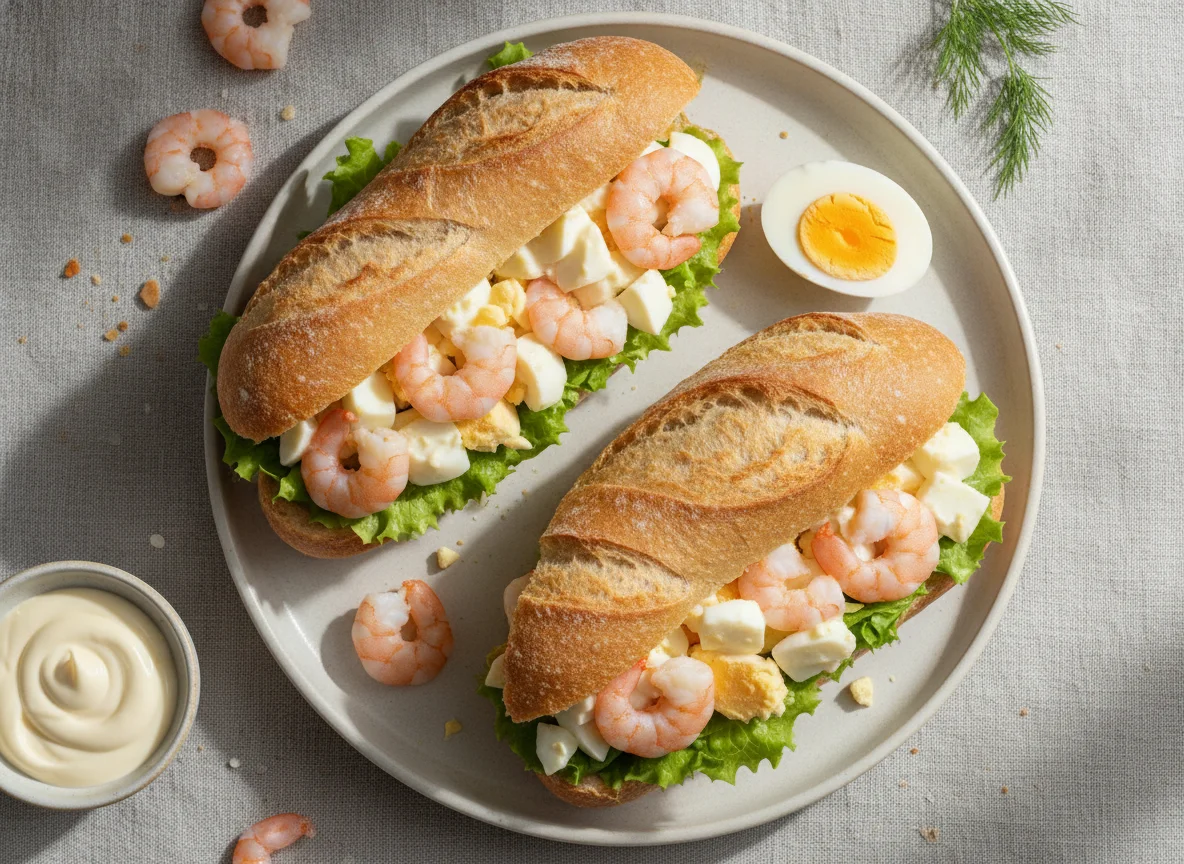 Shrimp and Egg Baguette photo