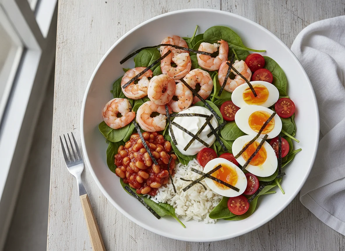 Shrimp and Egg Salad Bowl photo