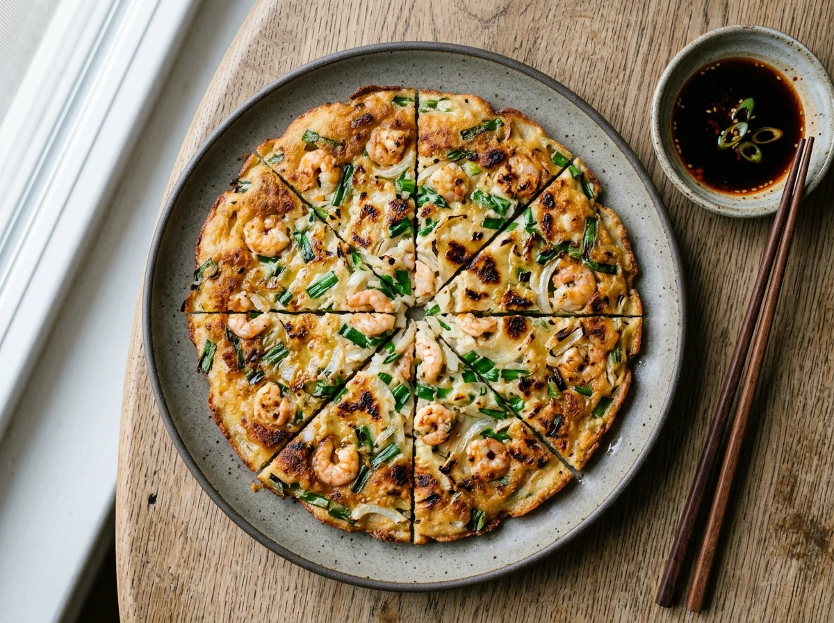 Shrimp and Green Onion Pancake photo
