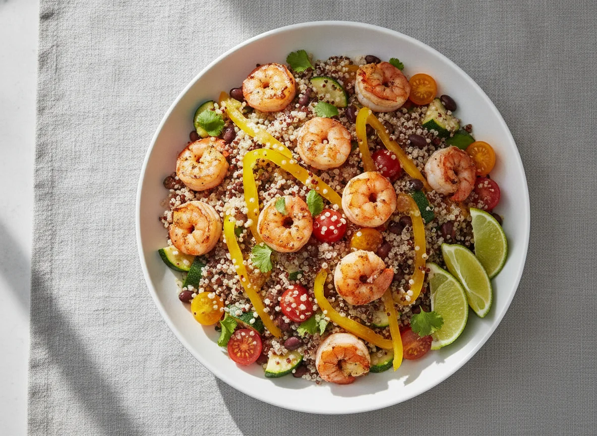 Shrimp and Quinoa Salad Bowl photo