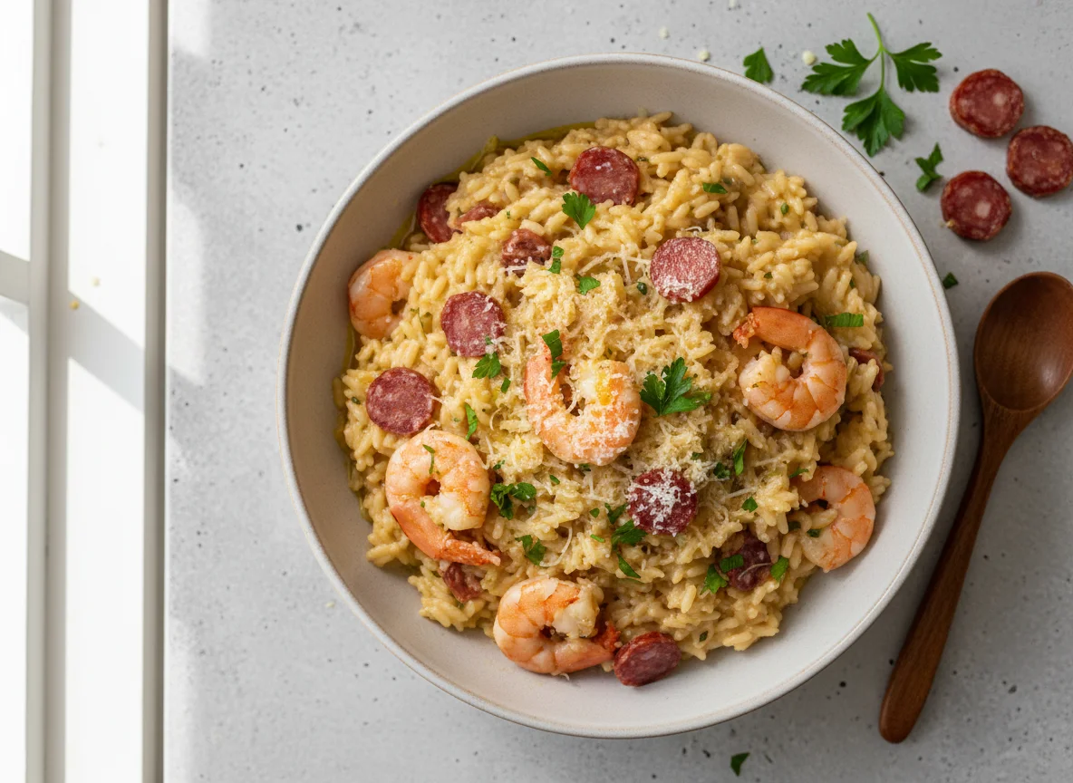 Shrimp and Salami Risotto photo