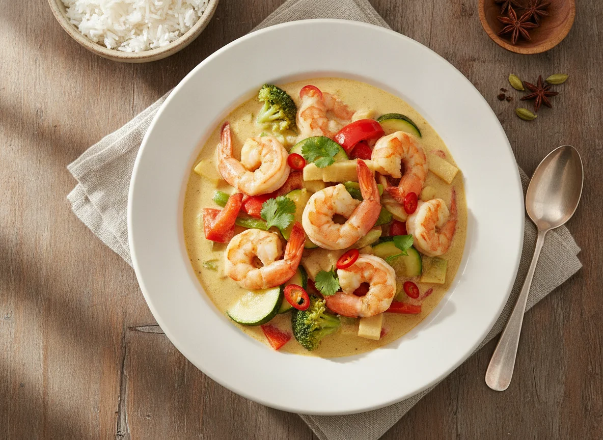 Shrimp and Vegetable Curry photo