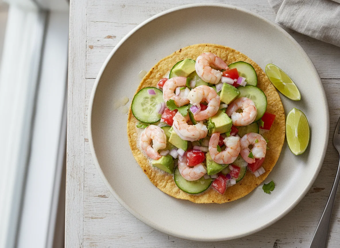 Shrimp Ceviche Tostada photo