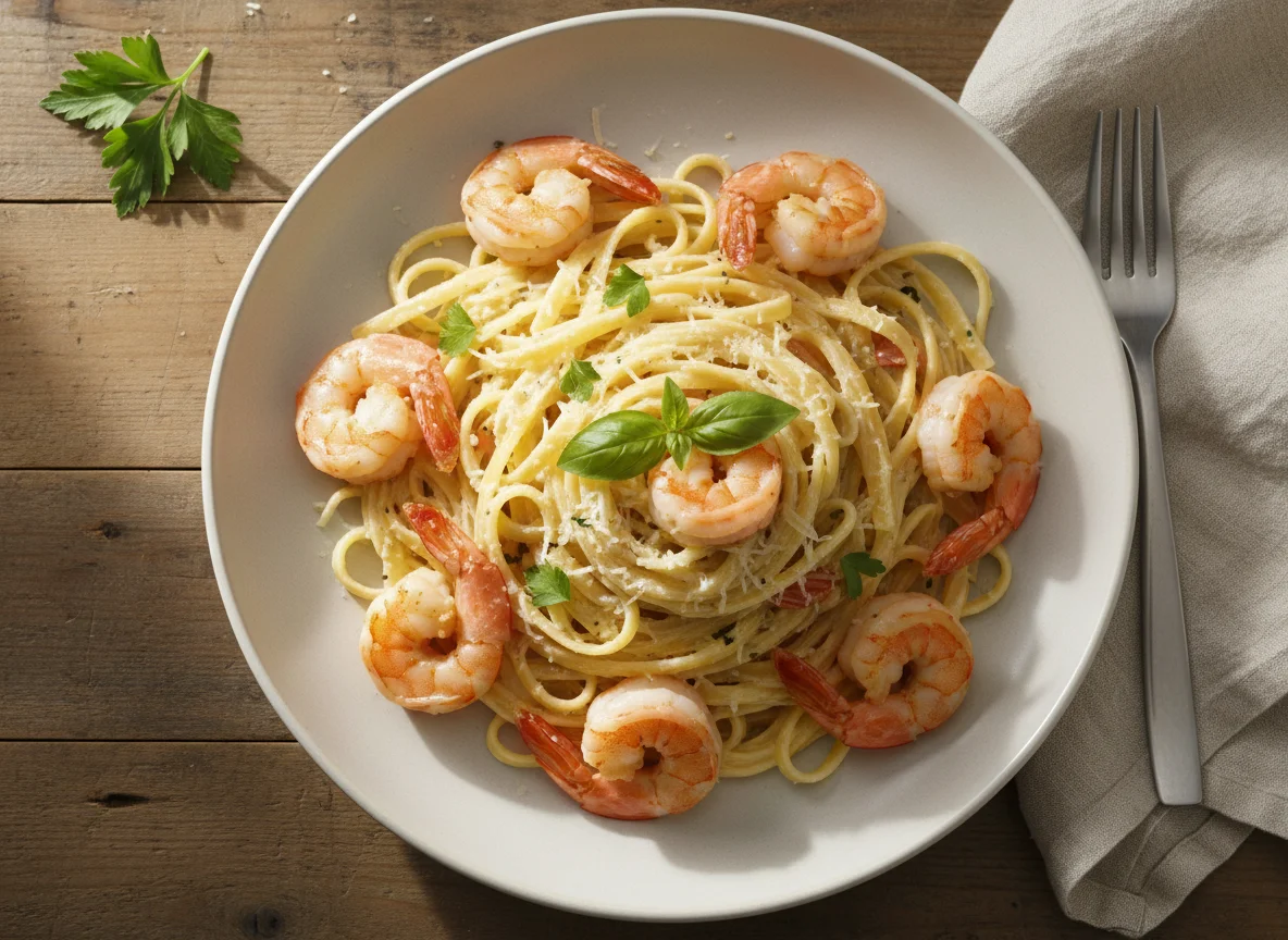 Shrimp Fettuccine Alfredo photo
