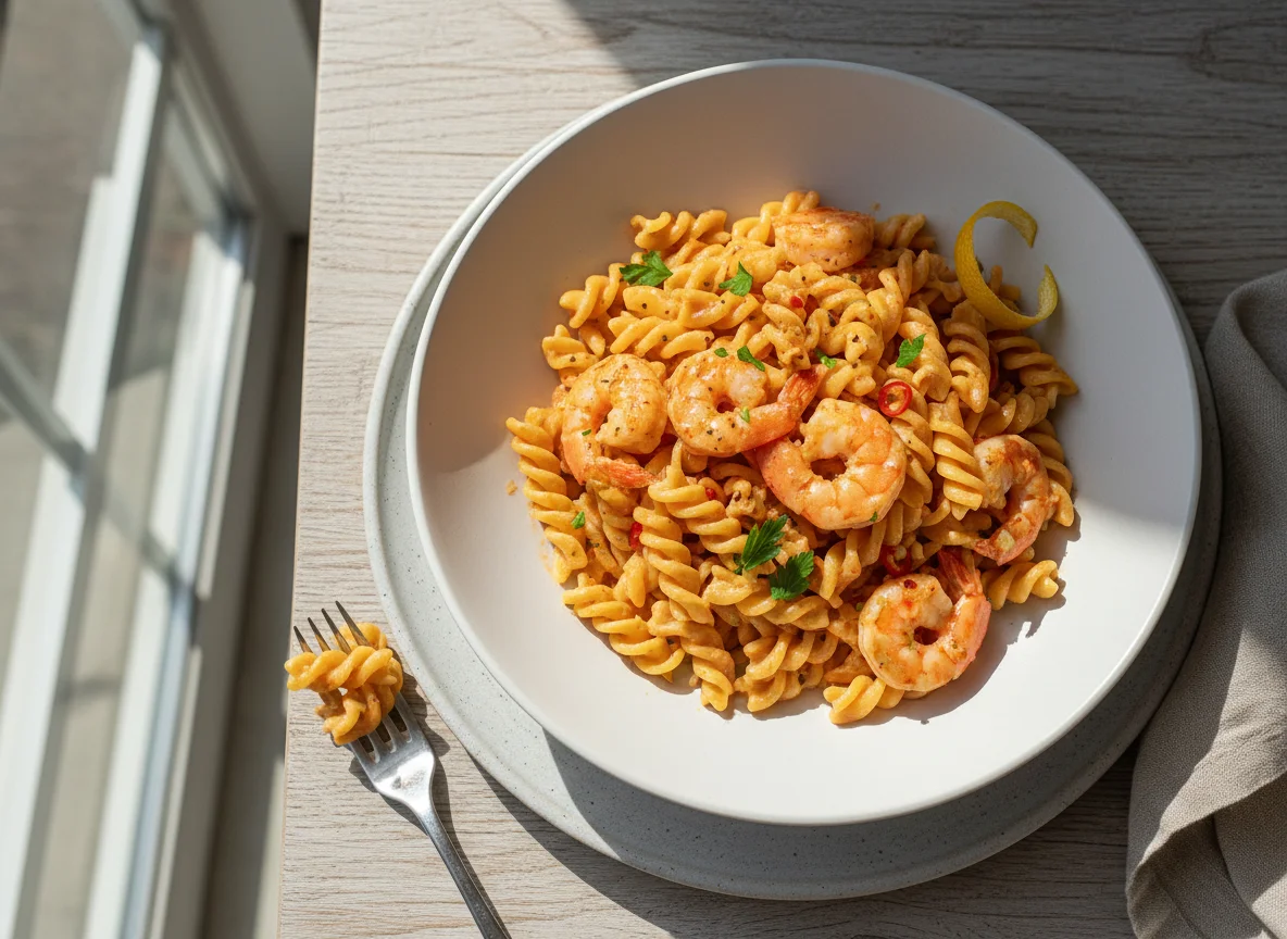 Shrimp Fusilli Pasta photo