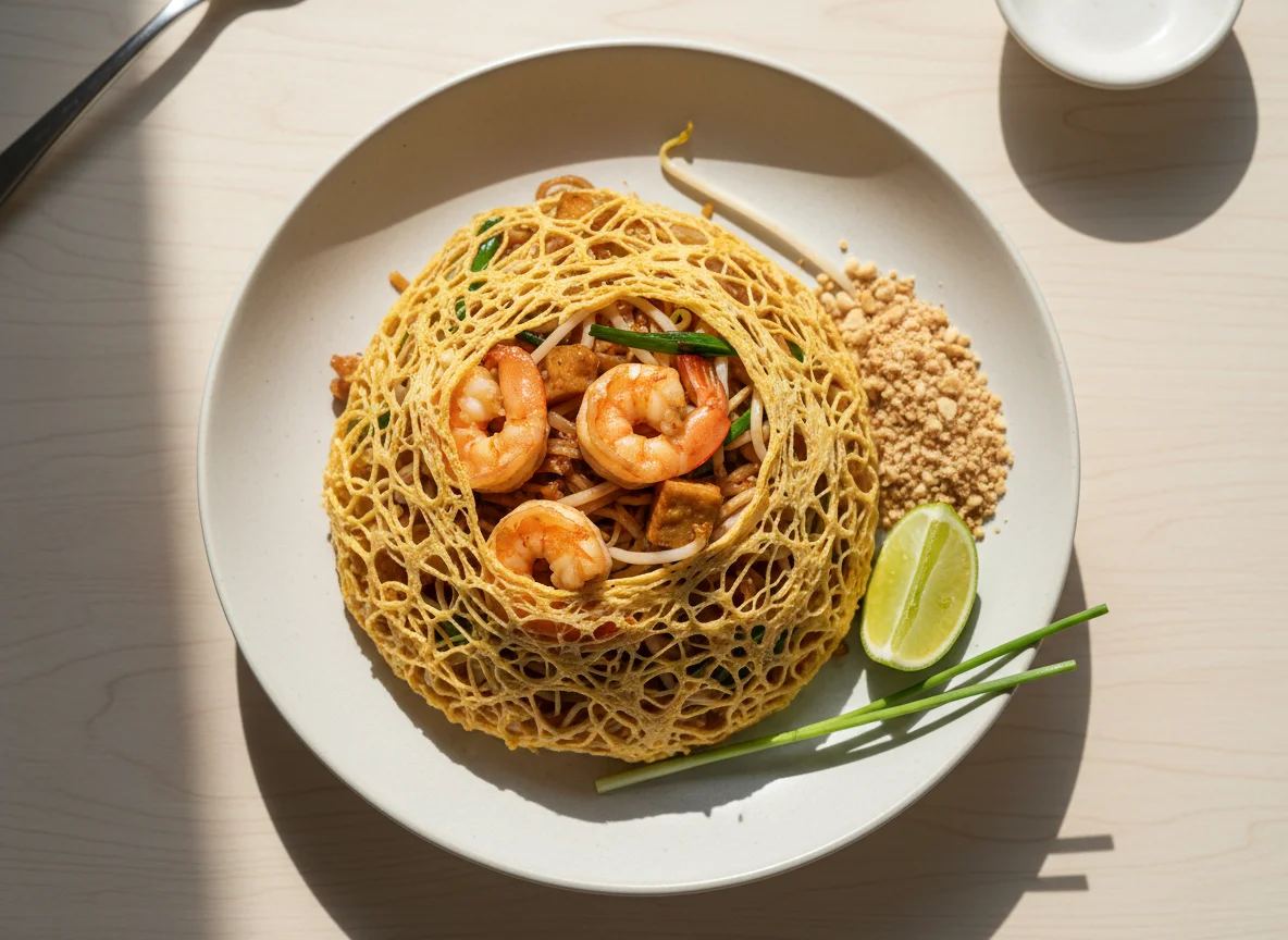 Shrimp Pad Thai with Egg Net photo