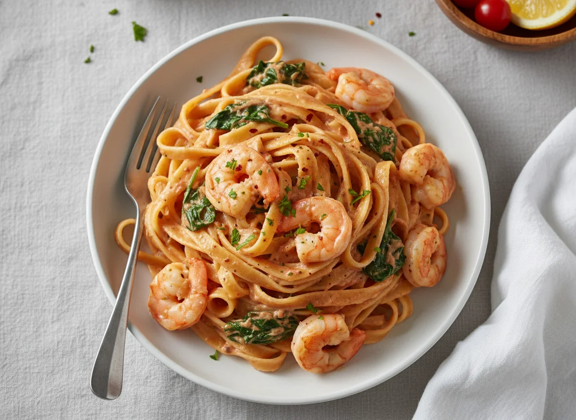 Shrimp Pasta with Creamy Sauce photo