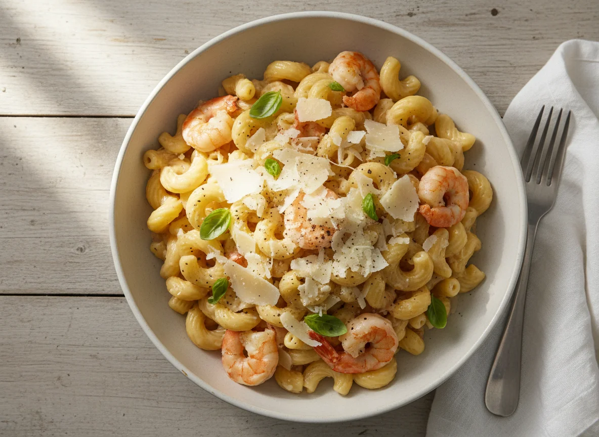 Shrimp Pasta with Parmesan photo