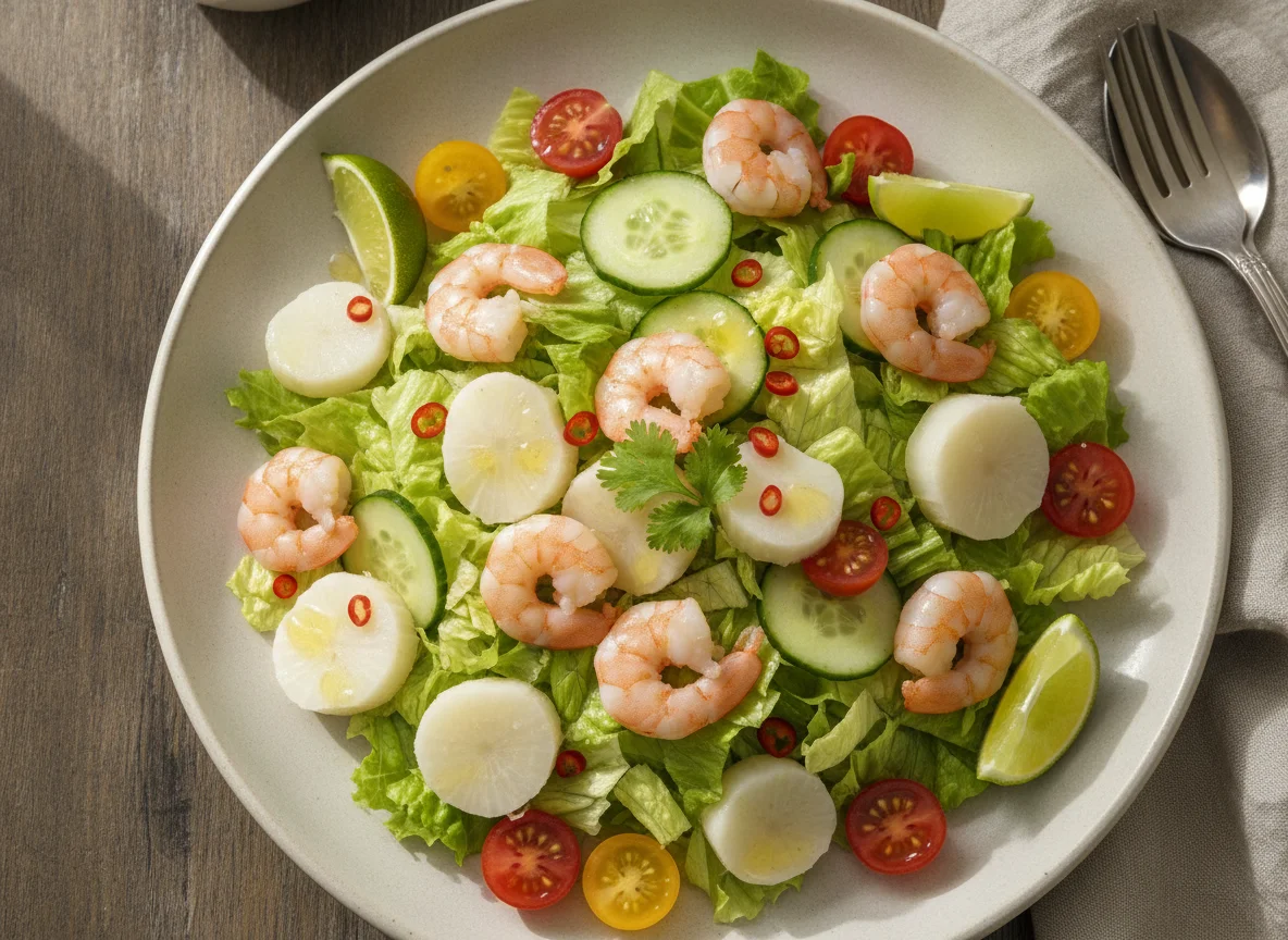 Shrimp Salad with Boiled Cassava photo