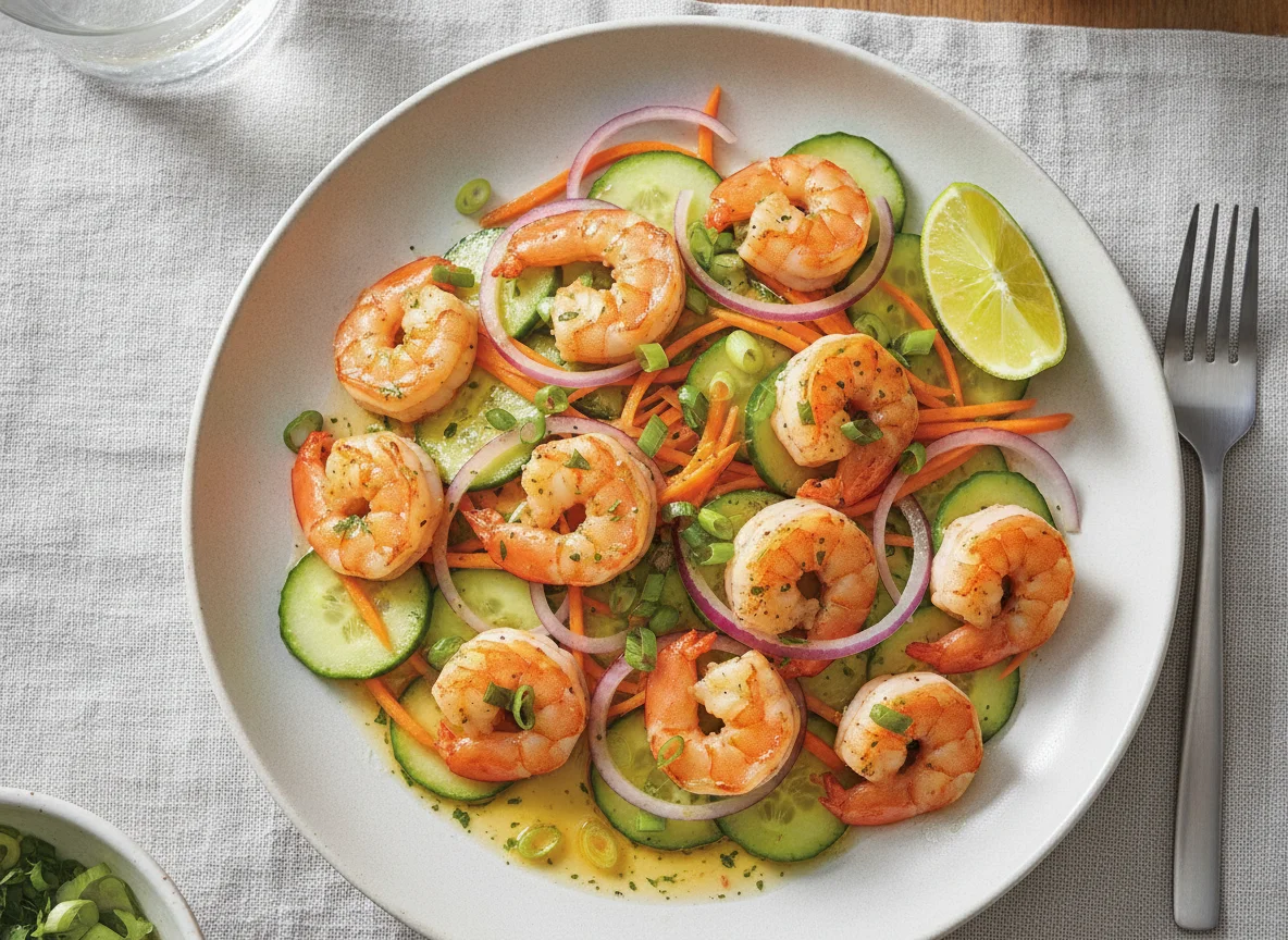 Shrimp Salad with Lime and Vegetables photo