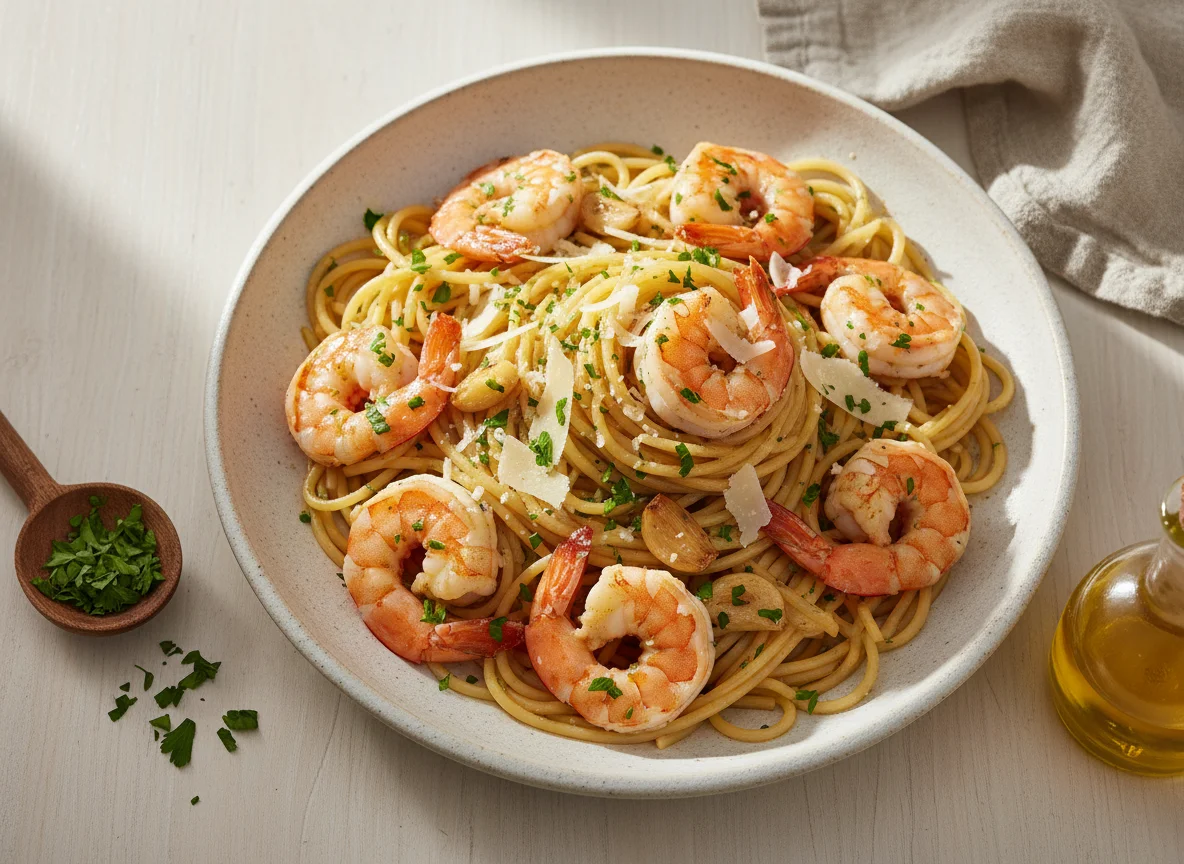 Shrimp Scampi with Spaghetti photo