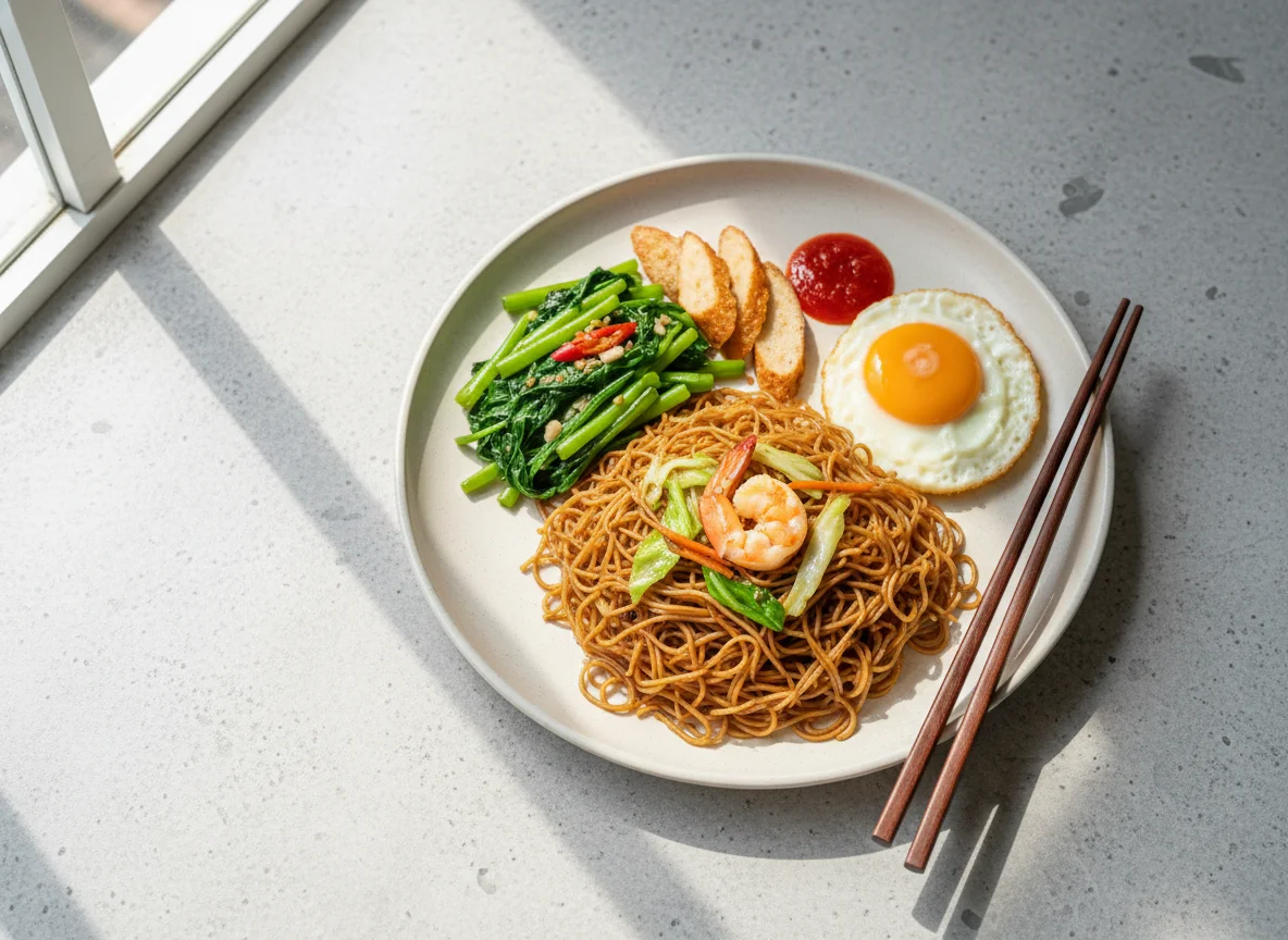 Singaporean Fried Bee Hoon Set photo