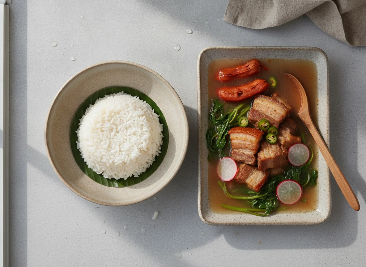 Sinigang na Baboy with Rice photo
