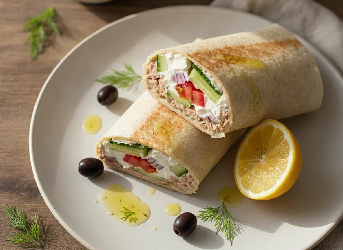 Skyr and Tuna Wrap with Olive Oil and Lemon photo