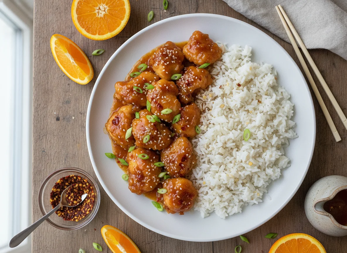 Slow Cooker Orange Chicken with Rice photo