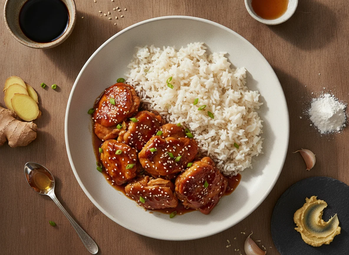 Slow Cooker Teriyaki Chicken with Rice photo