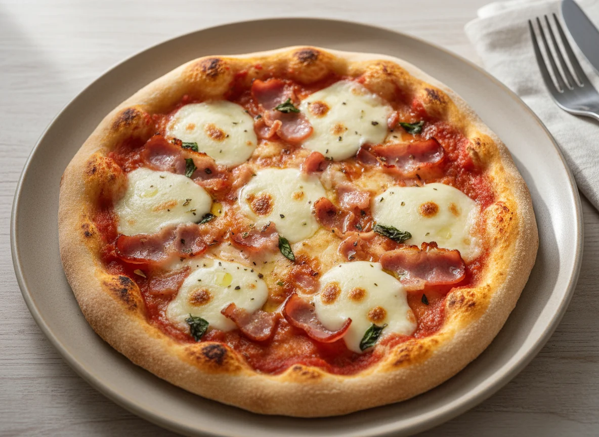 Small Ham and Cheese Pizza photo