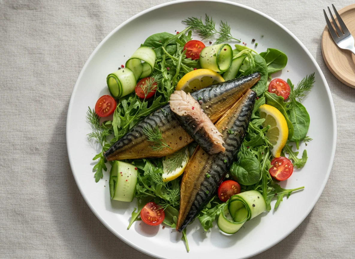 Smoked Mackerel with Salad photo