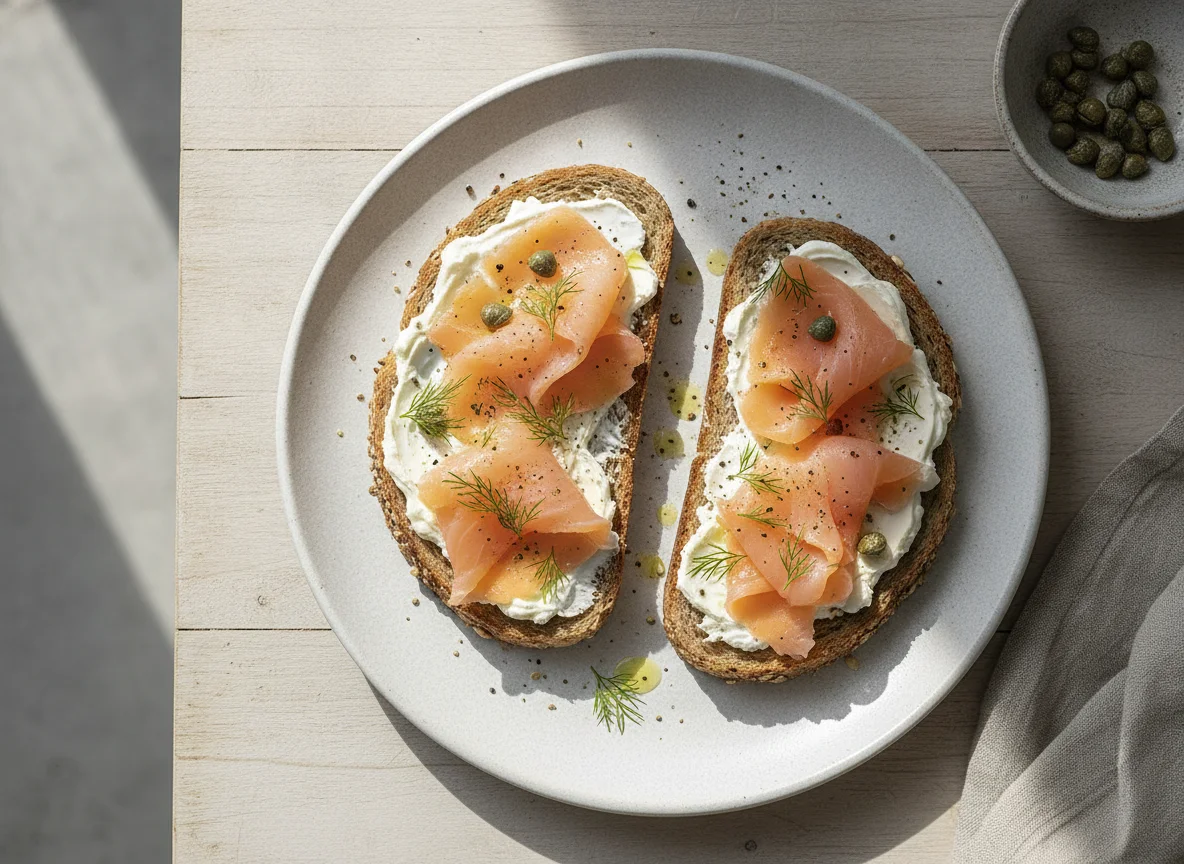 Smoked Salmon and Cream Cheese Toast photo