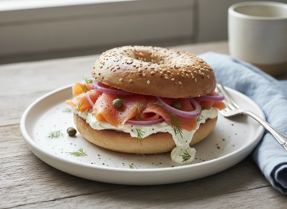 Smoked Salmon Bagel photo