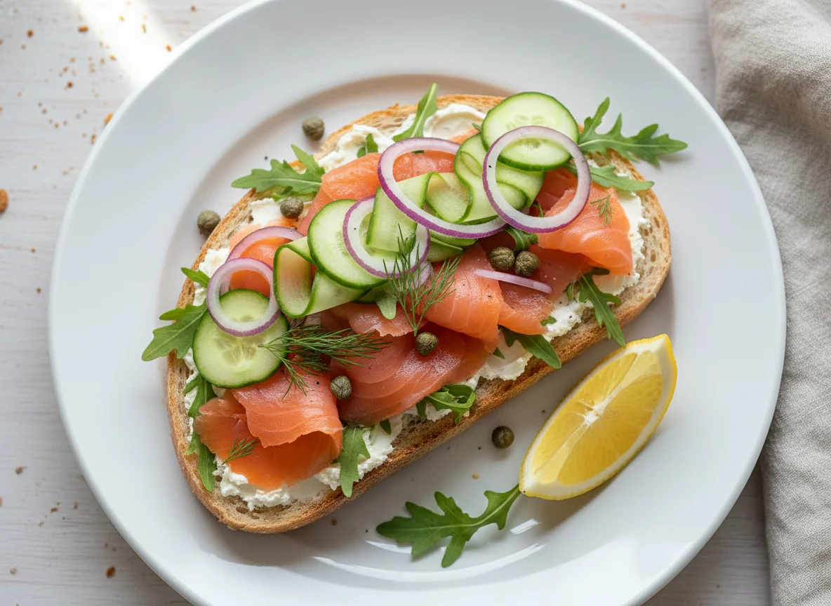 Smoked Salmon Open Sandwich photo