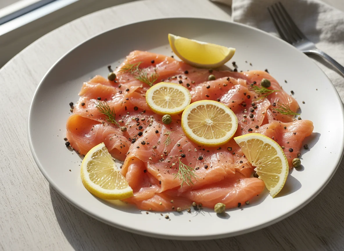Smoked Salmon with Lemon & Pepper photo