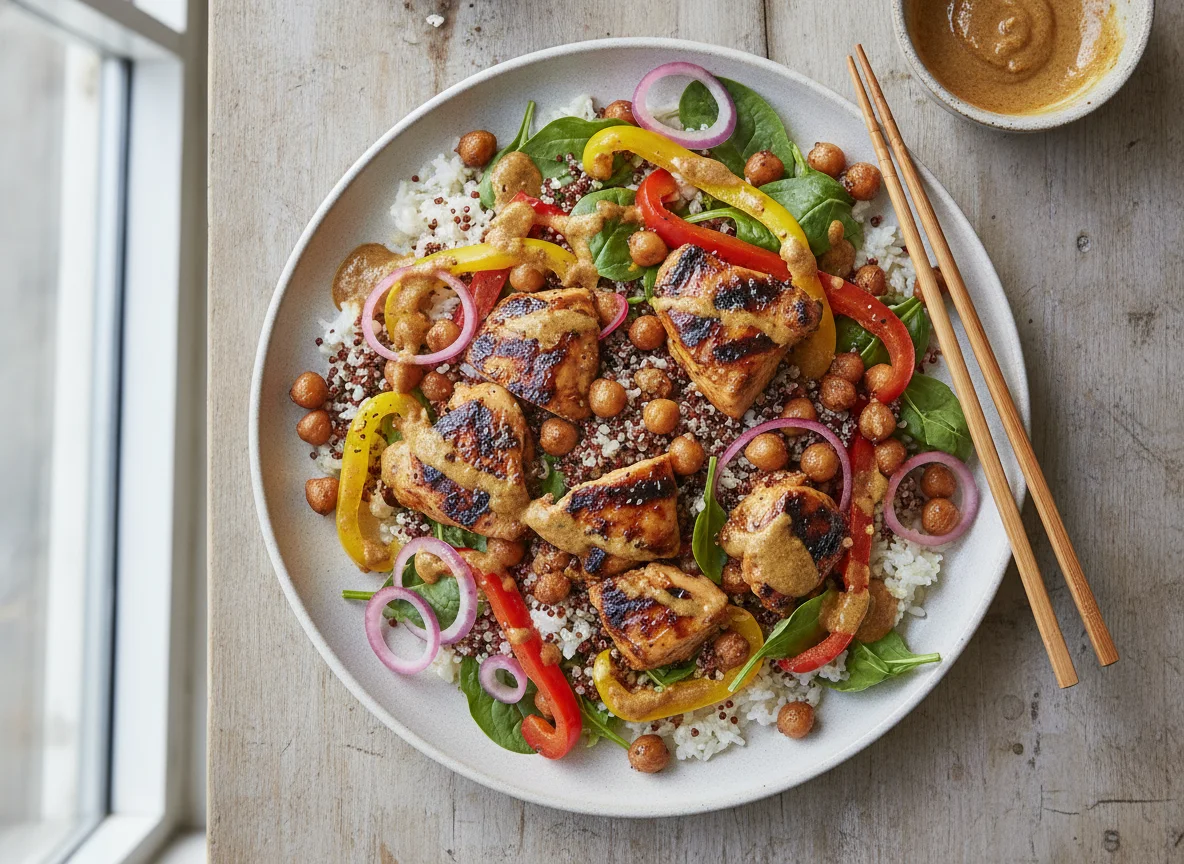 Smoky Chicken Salad with Zesty Miso Dressing photo