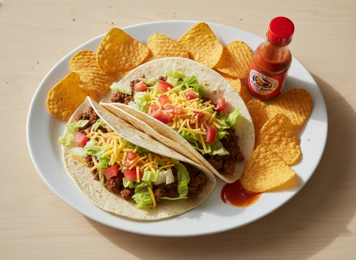 Soft Tacos with Nacho Chips photo