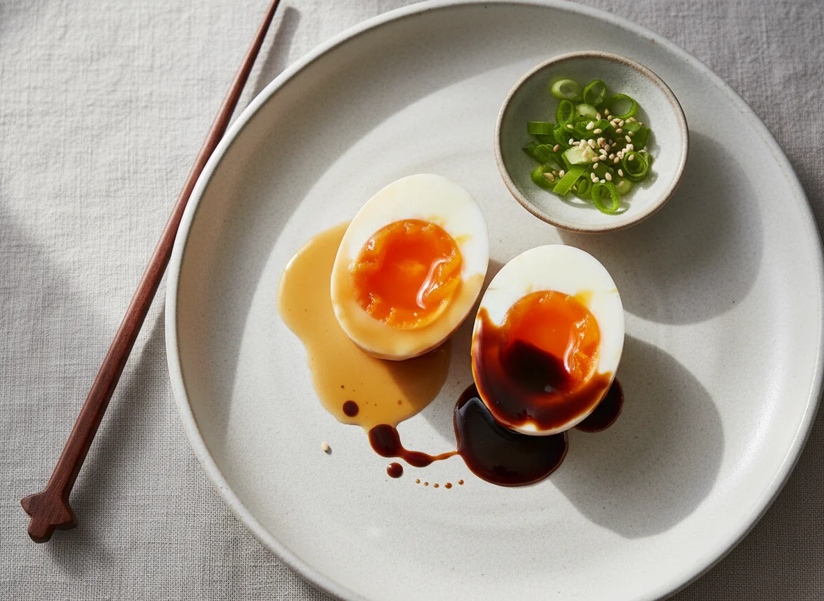 Soft-boiled Eggs with Soy Sauce photo