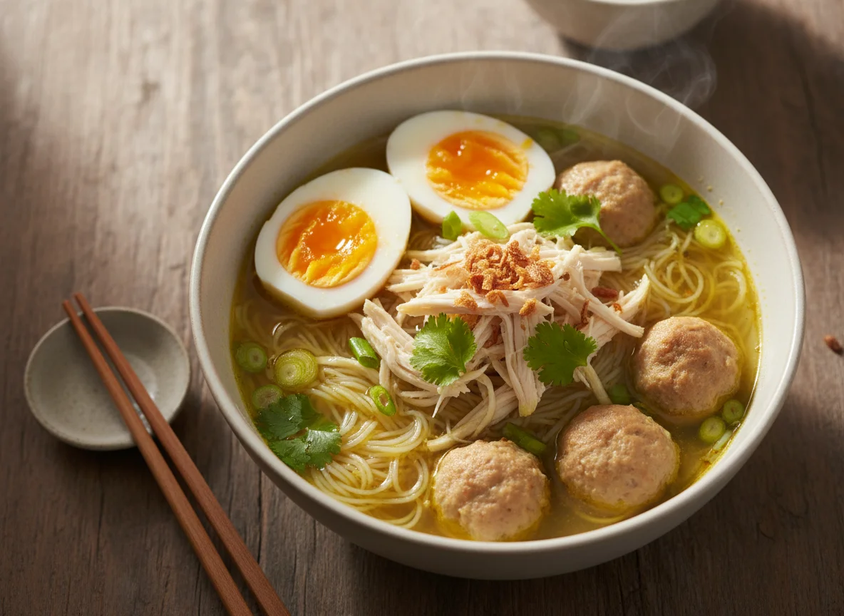 Soto with Meatballs and Egg photo