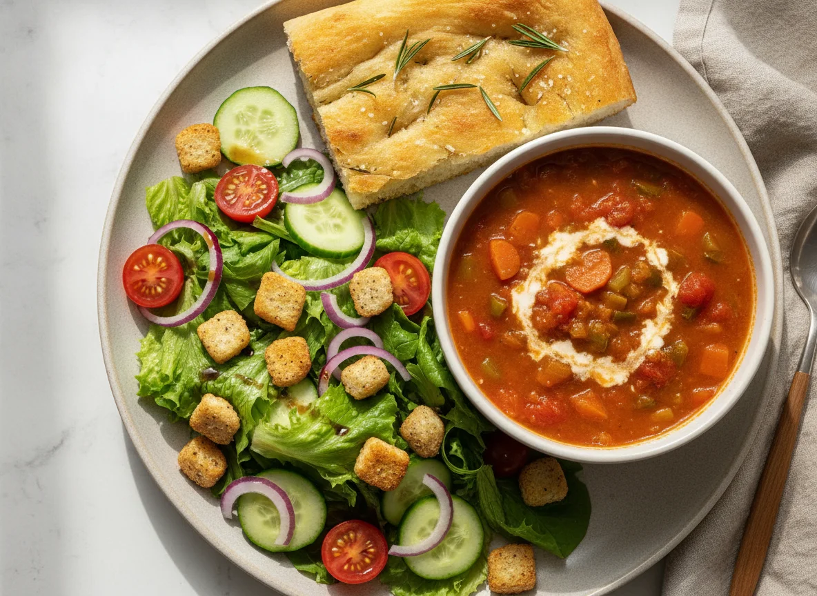 Soup and Salad Combo with Focaccia photo