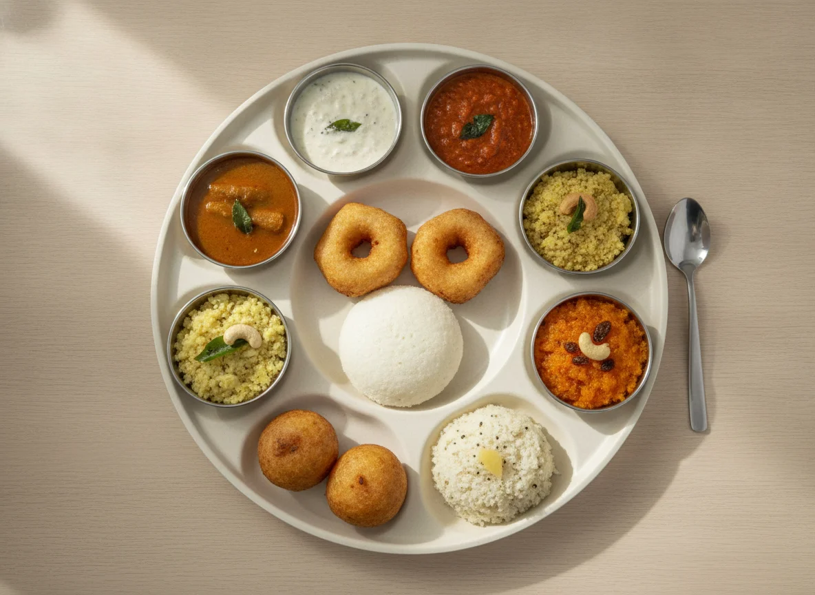 South Indian Breakfast Thali photo