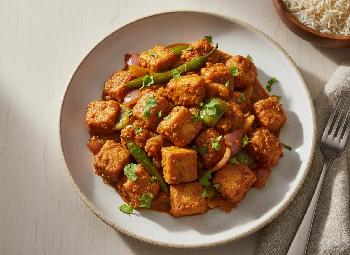 Soya Cubes in Gravy photo